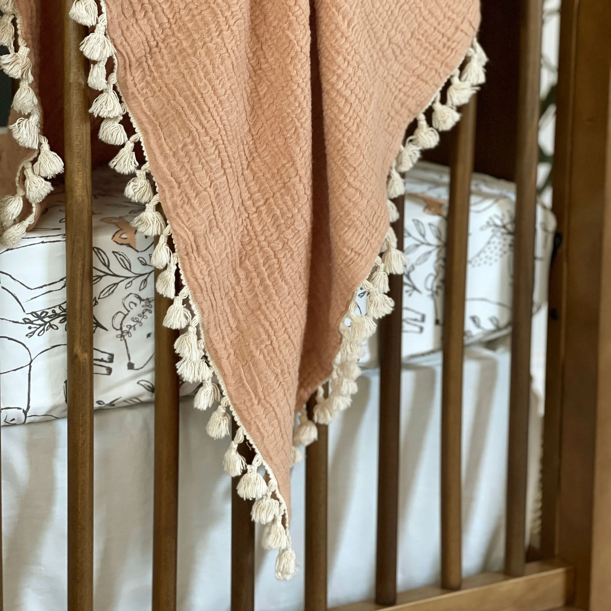 Crane Couverture Mousseline Rose
