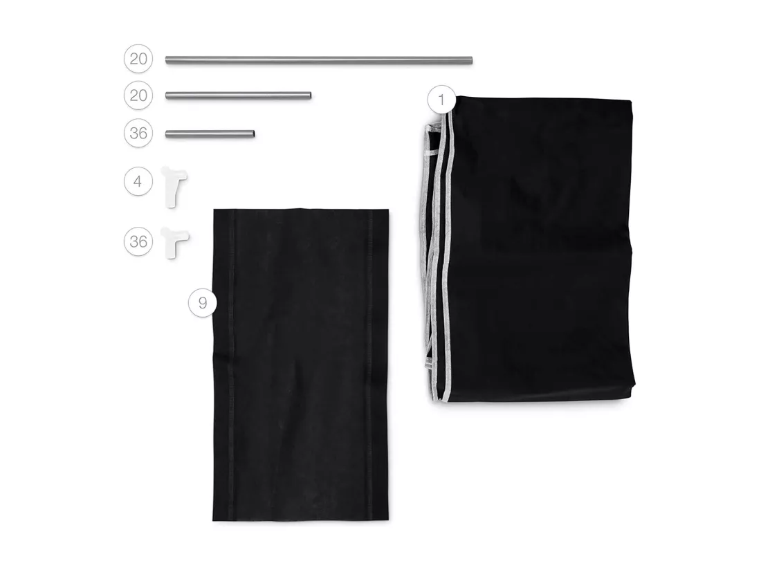 Armoire étagères à chaussures tissu noire 60 x 30 x 151 cm 13_0000255_3