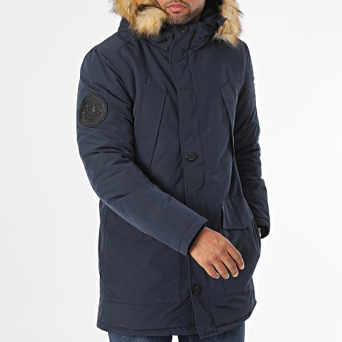 Parka Capuche Fourrure Everest Faux Fur M5011741A Bleu Marine
