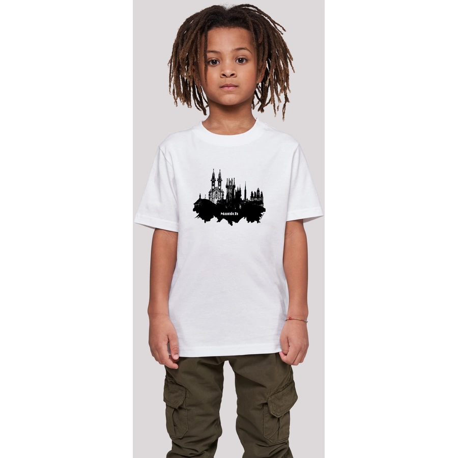 F4NT4STIC T-Shirt Cities Collection - Munich skyline weiß