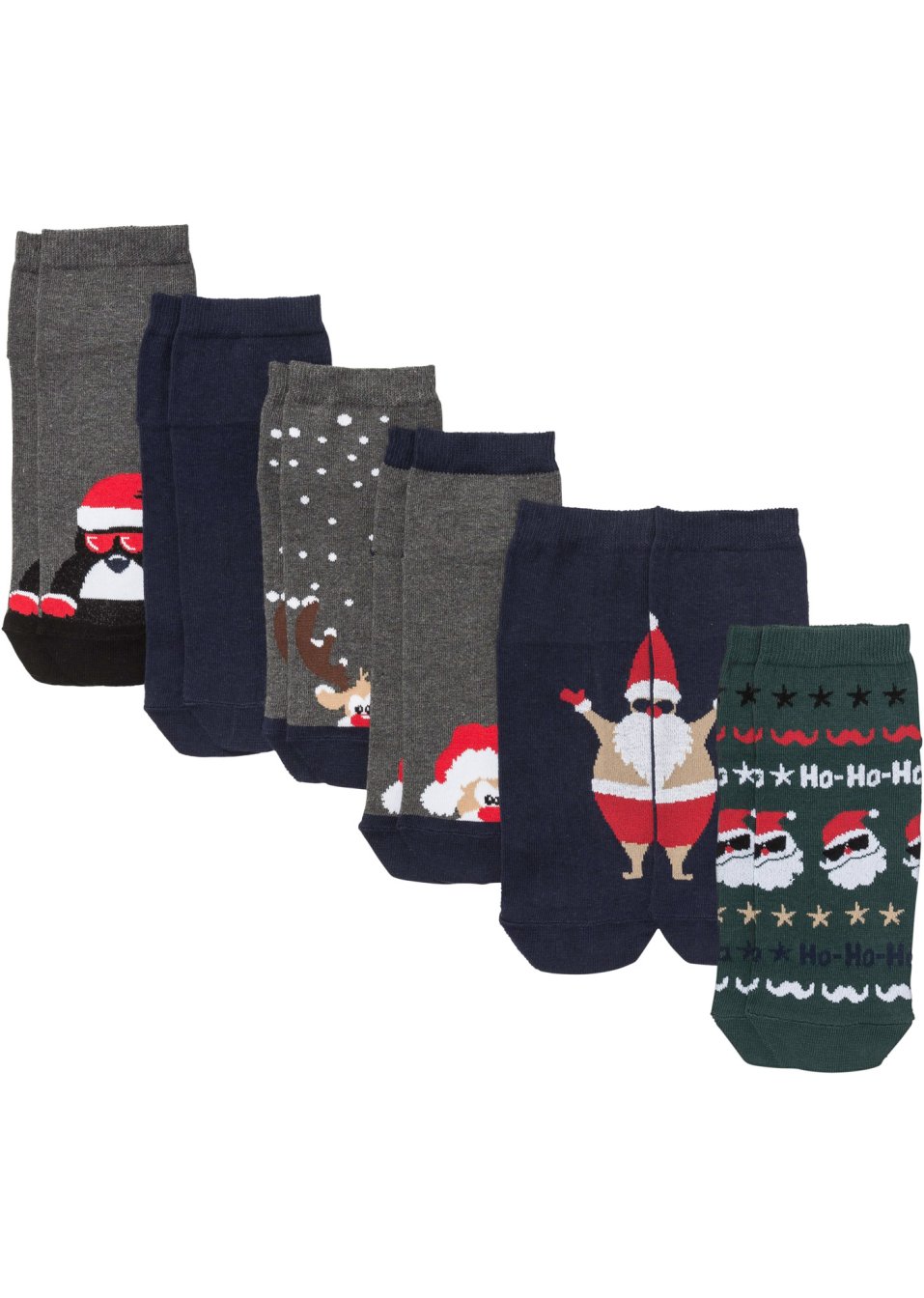 Lot de 6 paires de chaussettes courtes de Noël