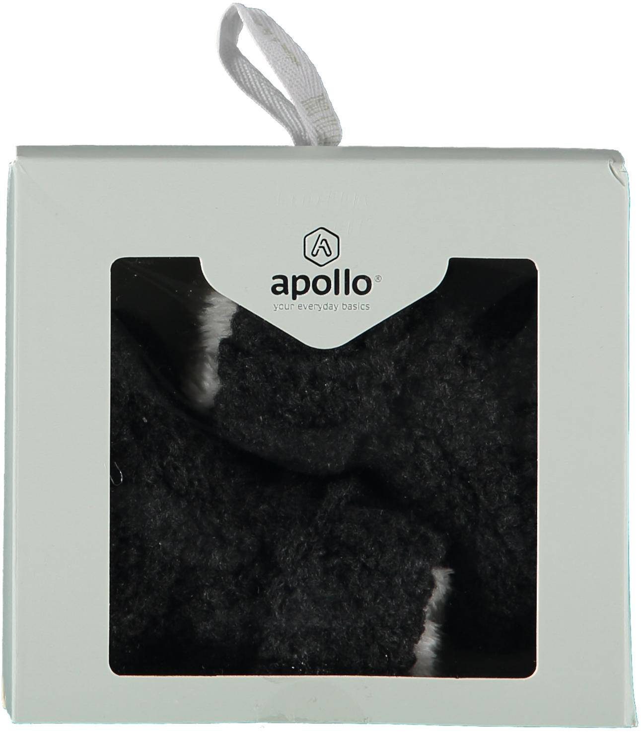 Apollo gebreide baby slofjes 0-3 mnd antraciet