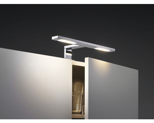 LED spiegellamp IP44 2x280 lm 2700 K HxBxD 8x30x11 cm Galeria Dubbele Haak chroom