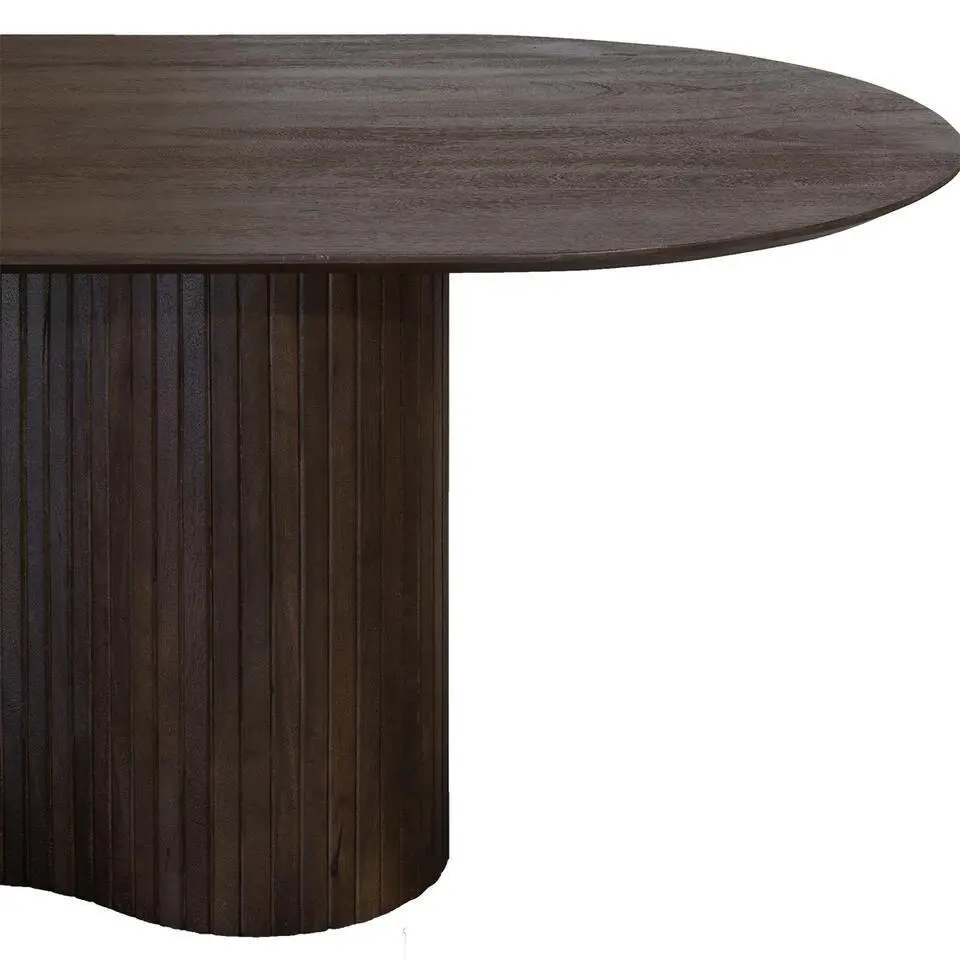 Eettafel Ovaal 240cm - Donkerbruin - Hout - Tafel Ava
