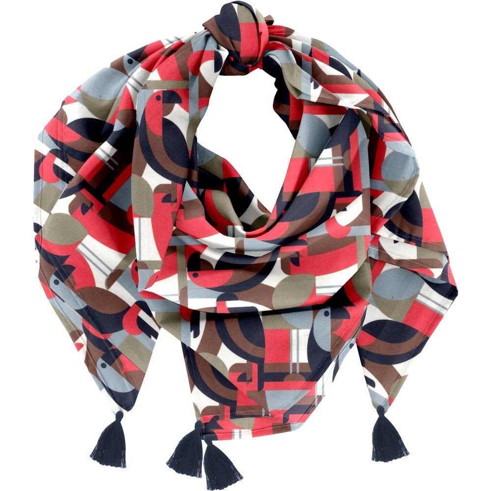 Foulard Pompon Oiseau Pop