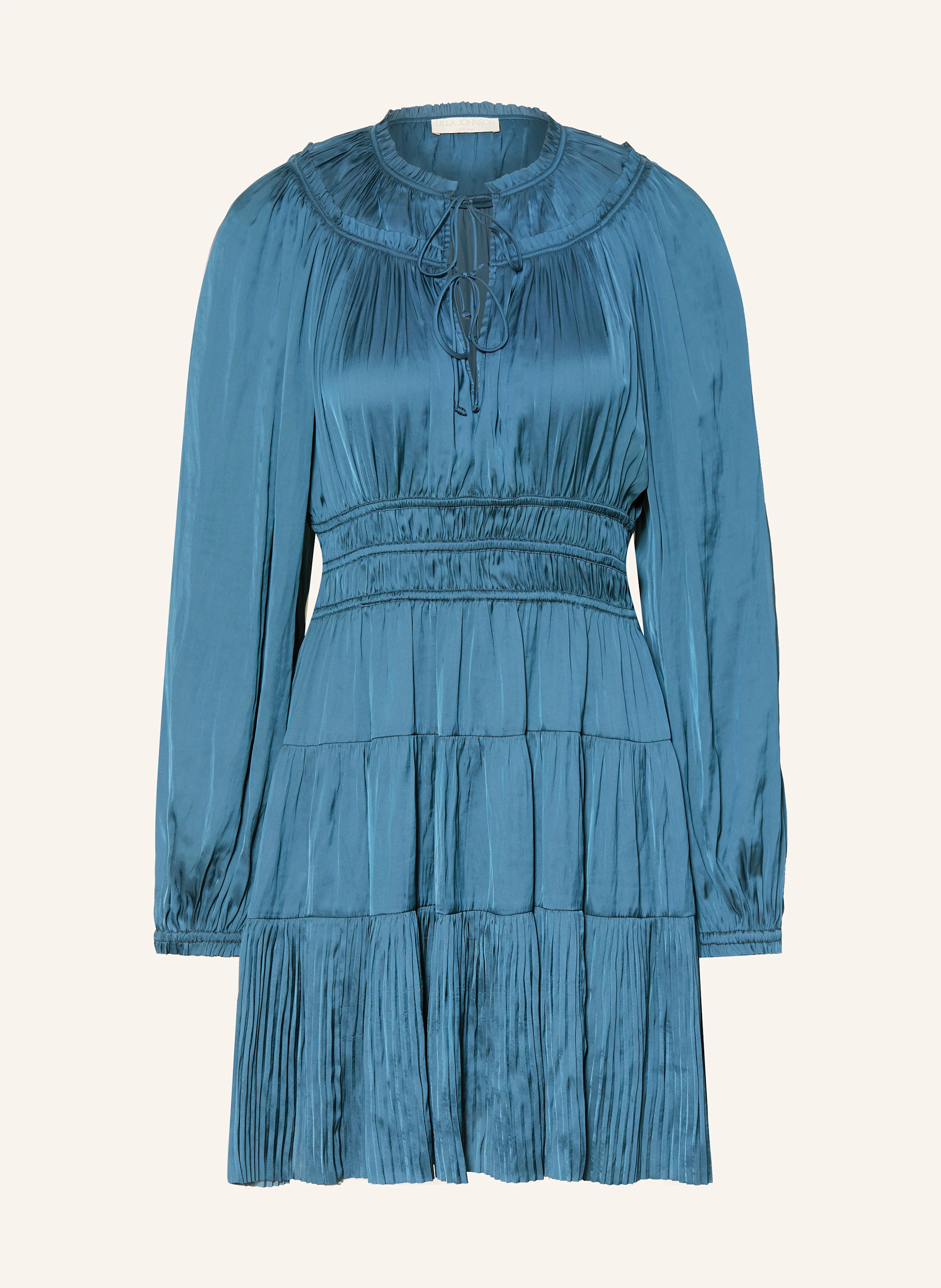 ULLA JOHNSON Plisseekleid KORI aus Satin