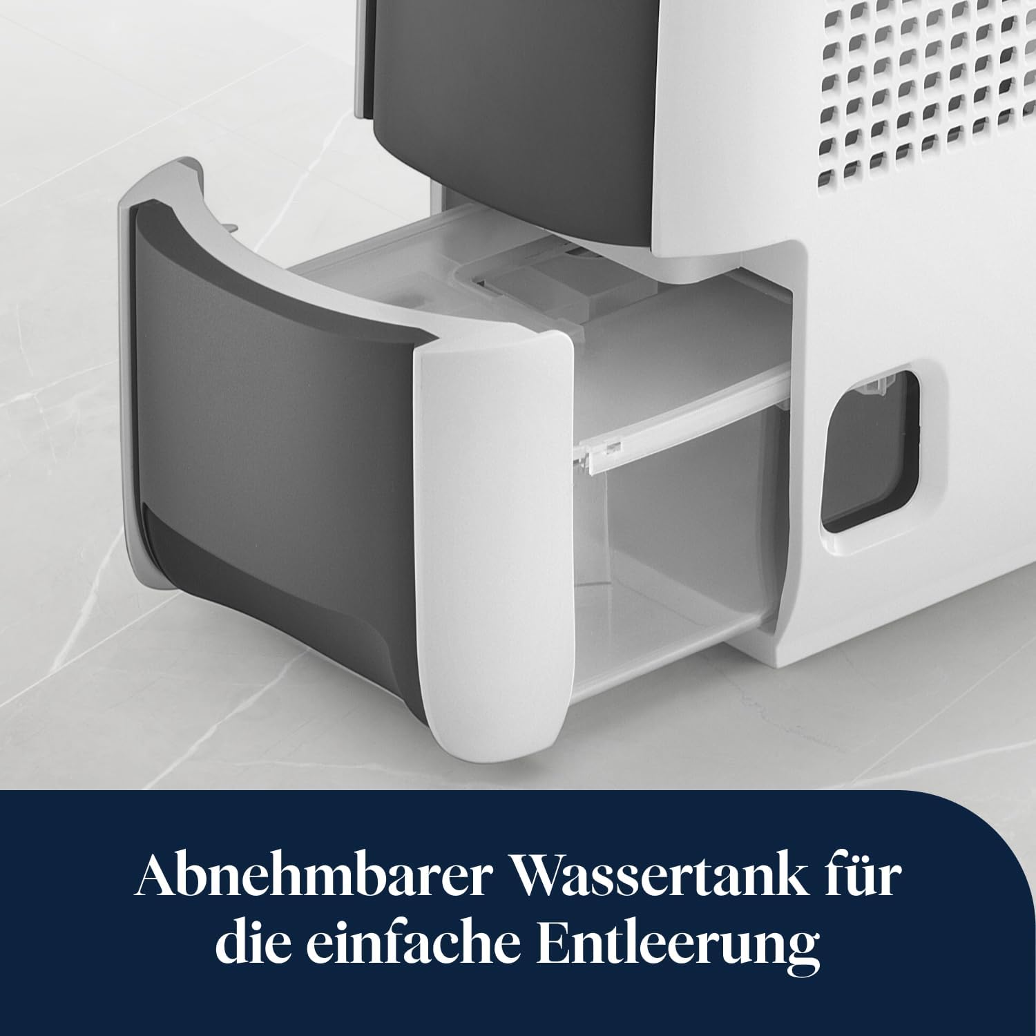 De'Longhi Tasciugo AriaDry Light - Tragbarer Luftentfeuchter, Zeolith-Technologie, Ionisator, 6L/Tag Feuchtigkeitsentzug, Wäschetrockner, Anti-Schimmel, Swing-Funktion, Timer, Grau (DNS65)