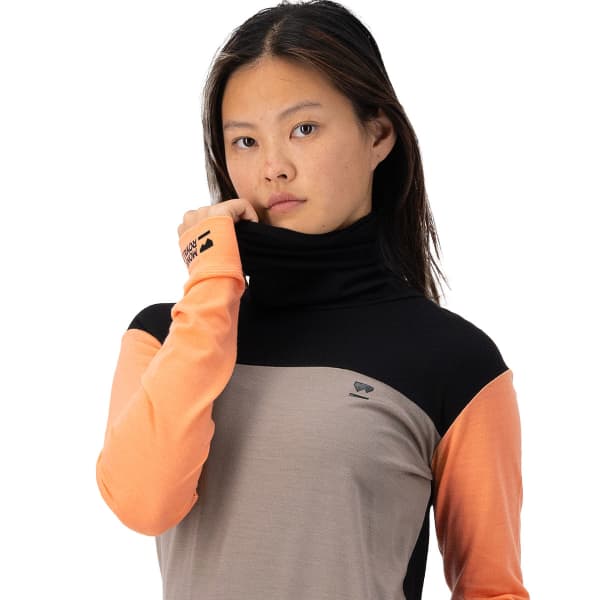 Collant thermique MONS ROYALE W YOTEI BF HIGH NECK PUNCH/CINDER/BLACK