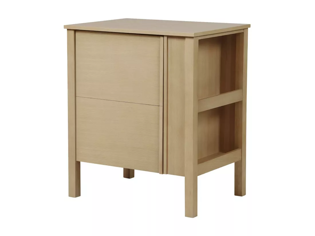 Meuble simple vasque chêne porte lisse 70 cm