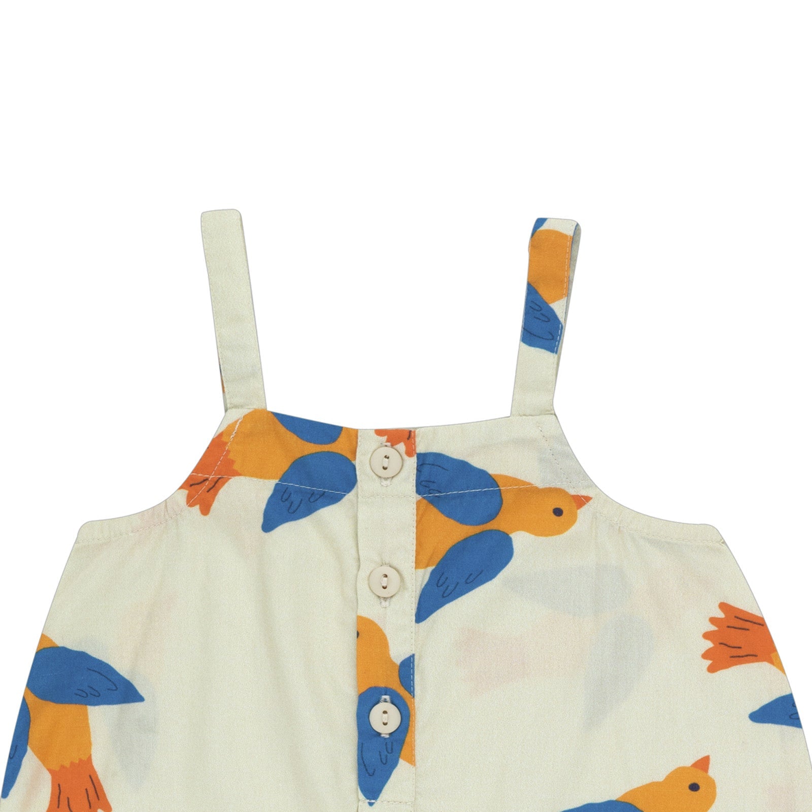 Baby Latzhose Birds Light Cream