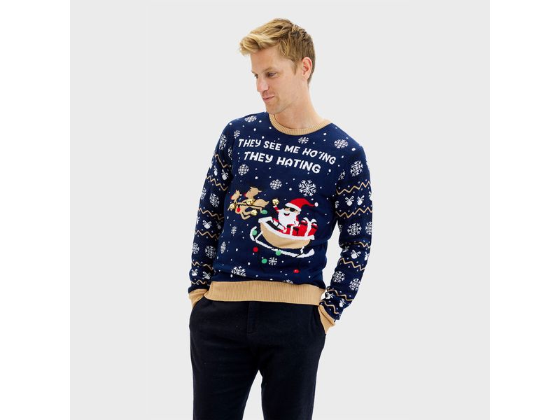 Christmas Sweats They see me ho’ing LED Sweater M Weihnachtspullover