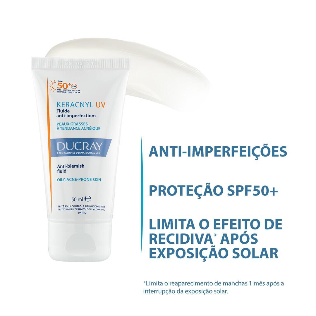 Ducray Keracnyl UV Fluído Anti-Imperfeições FPS50+ 50ml - 50ml