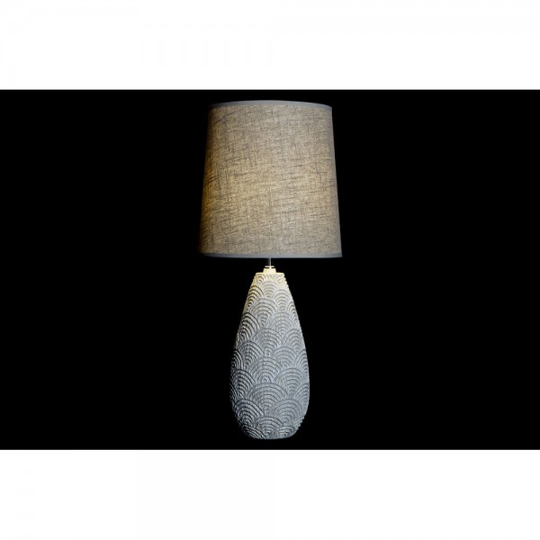 Lampe de bureau blanc beige polyester résine (2 pcs) (35 x 35 x 64 cm)