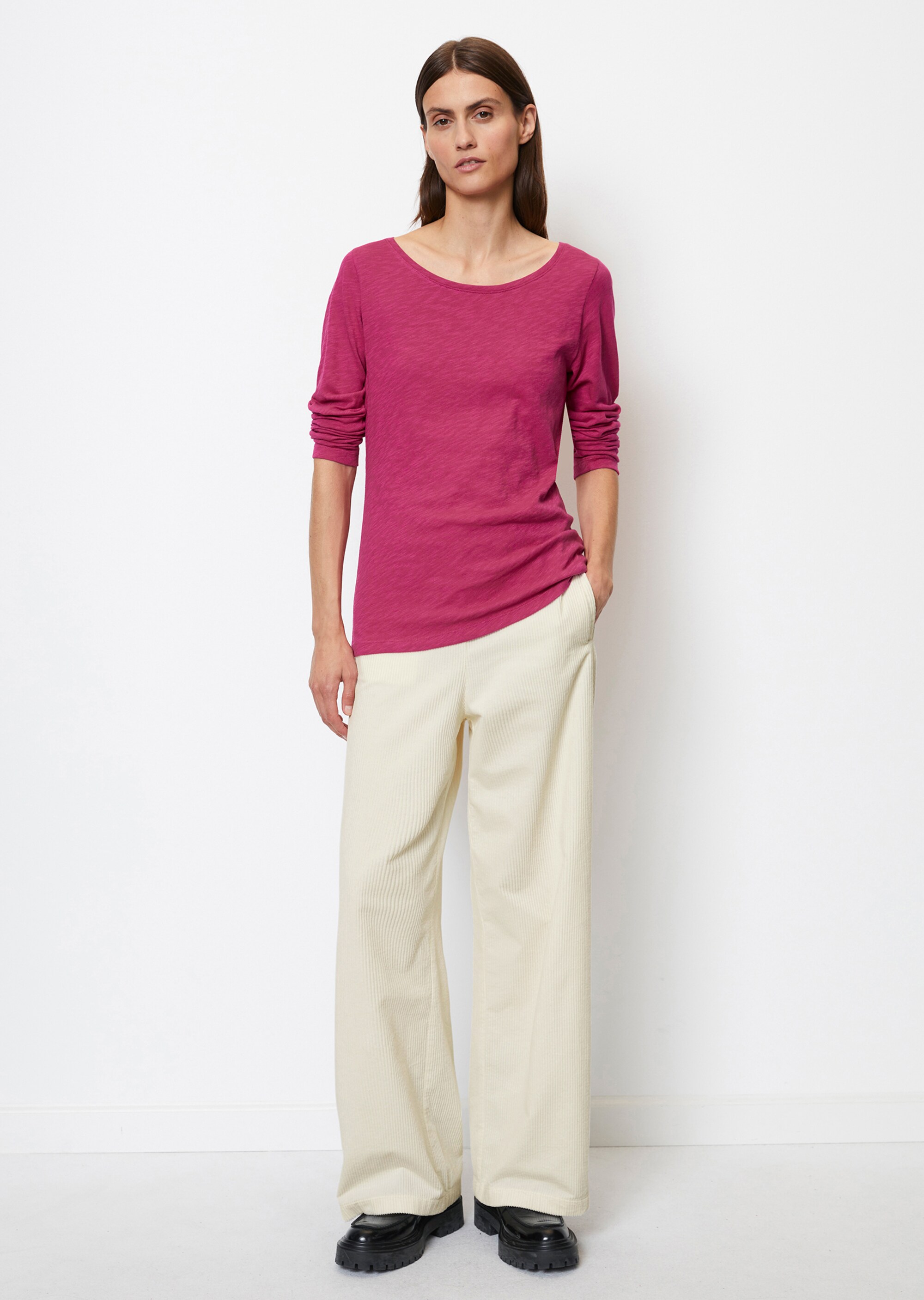 Longsleeve regularaus Slubjersey