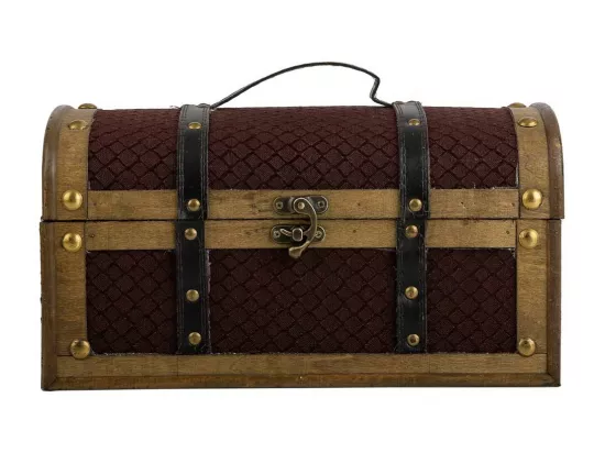Coffre en bois marron 35x21x19h