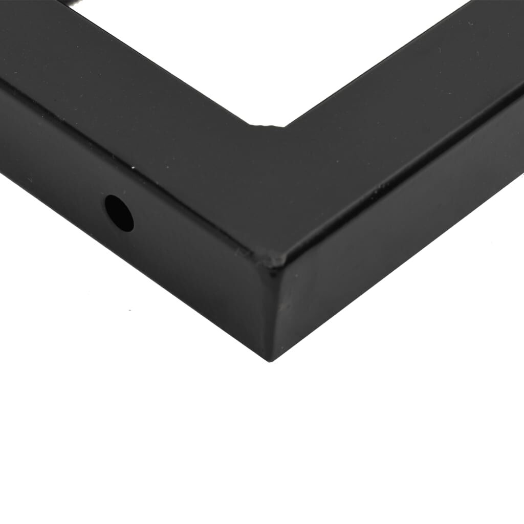 vidaXL Gootsteenplankdragers 2 stuks zwart trapeziumvormig