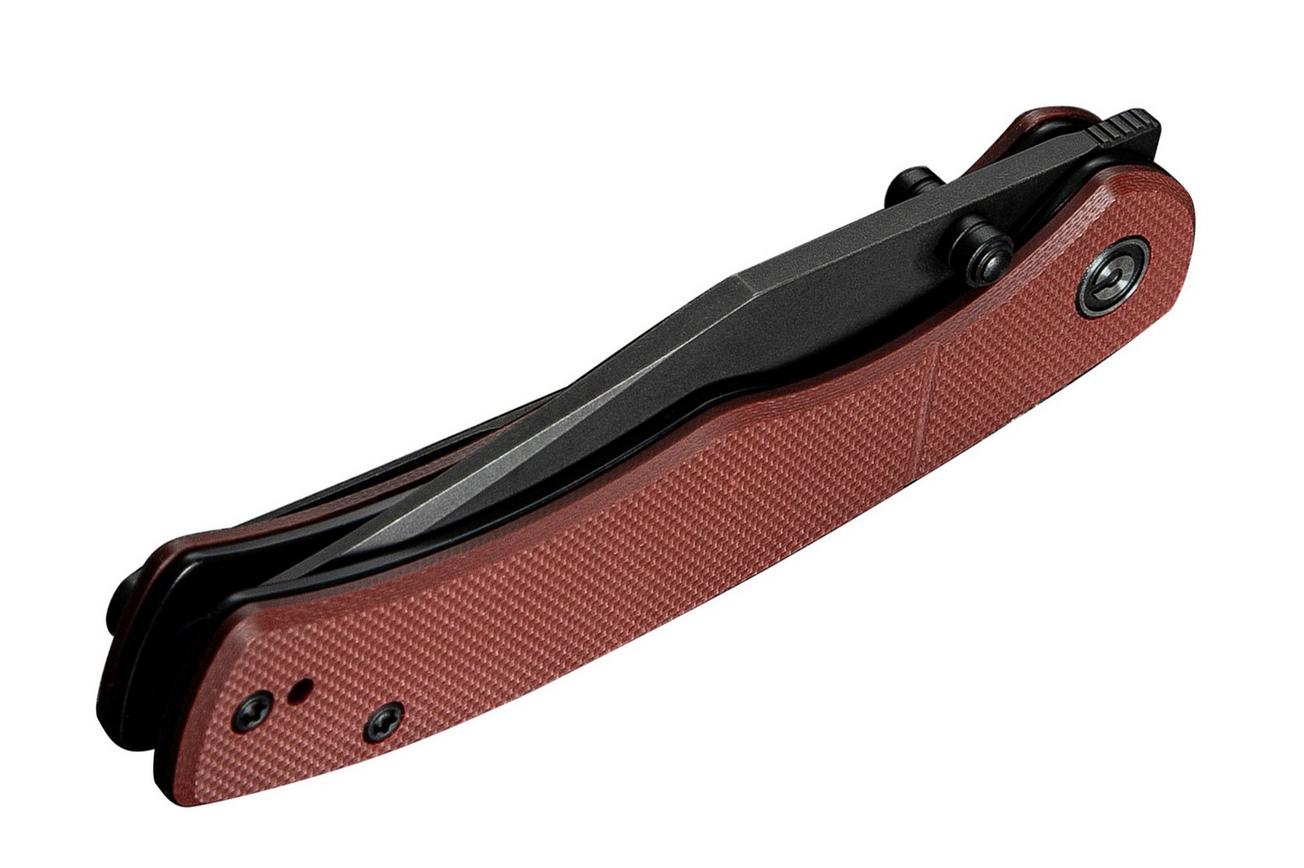 Civivi Clingman C23065-2 Black Stonewashed Nitro-V Burgundy G10, zakmes, Taylor Martin design