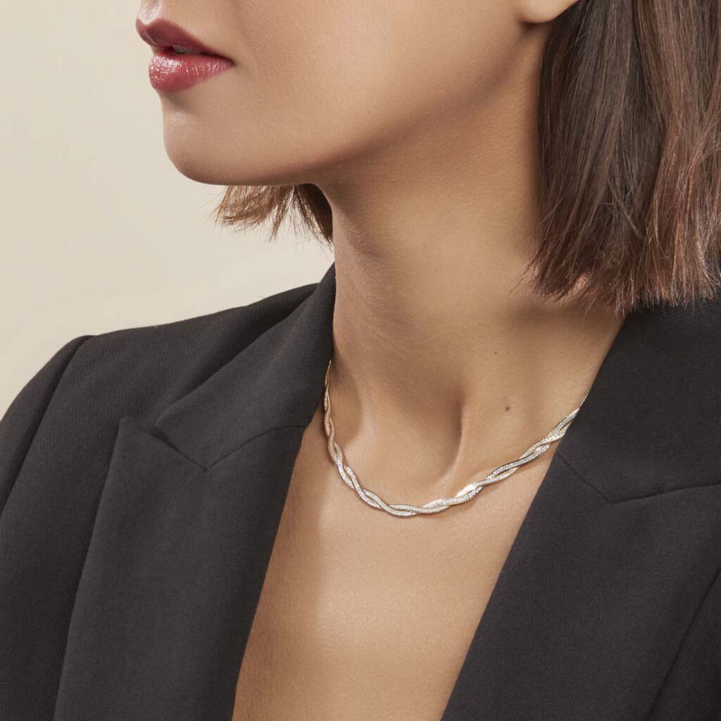 Collier Anaiz Argent Bicolore