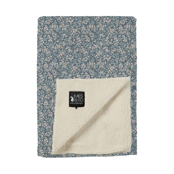 Mies & Co Soft Vintage Flower Wiegdeken Blue 70 x 100 cm