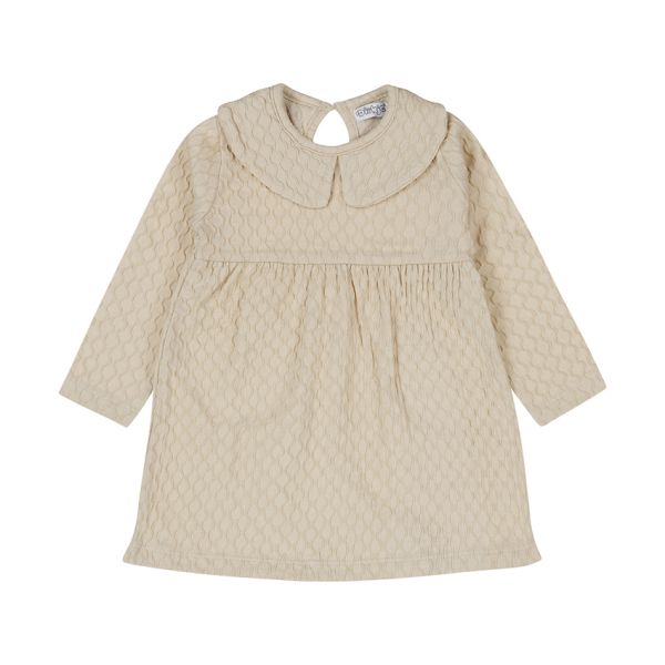 Dirkje Jurk – Kraagje – Maat 68 – Beige Grey