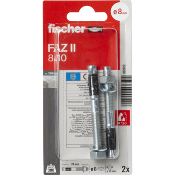 Fischer Ankerbout FAZ II 8/10 2 stuks