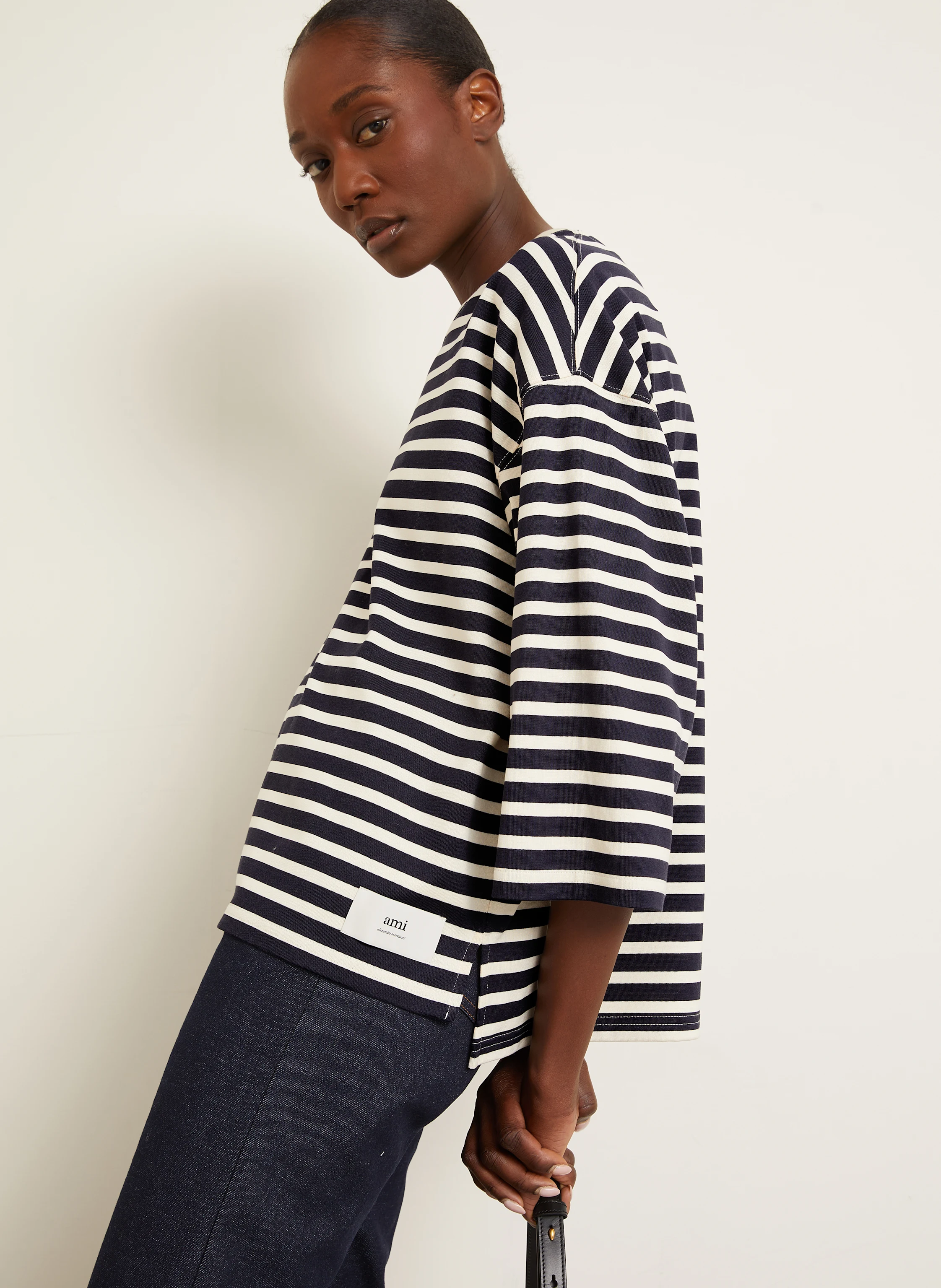 AMI PARIS Oversized-Shirt mit 3/4-Arm