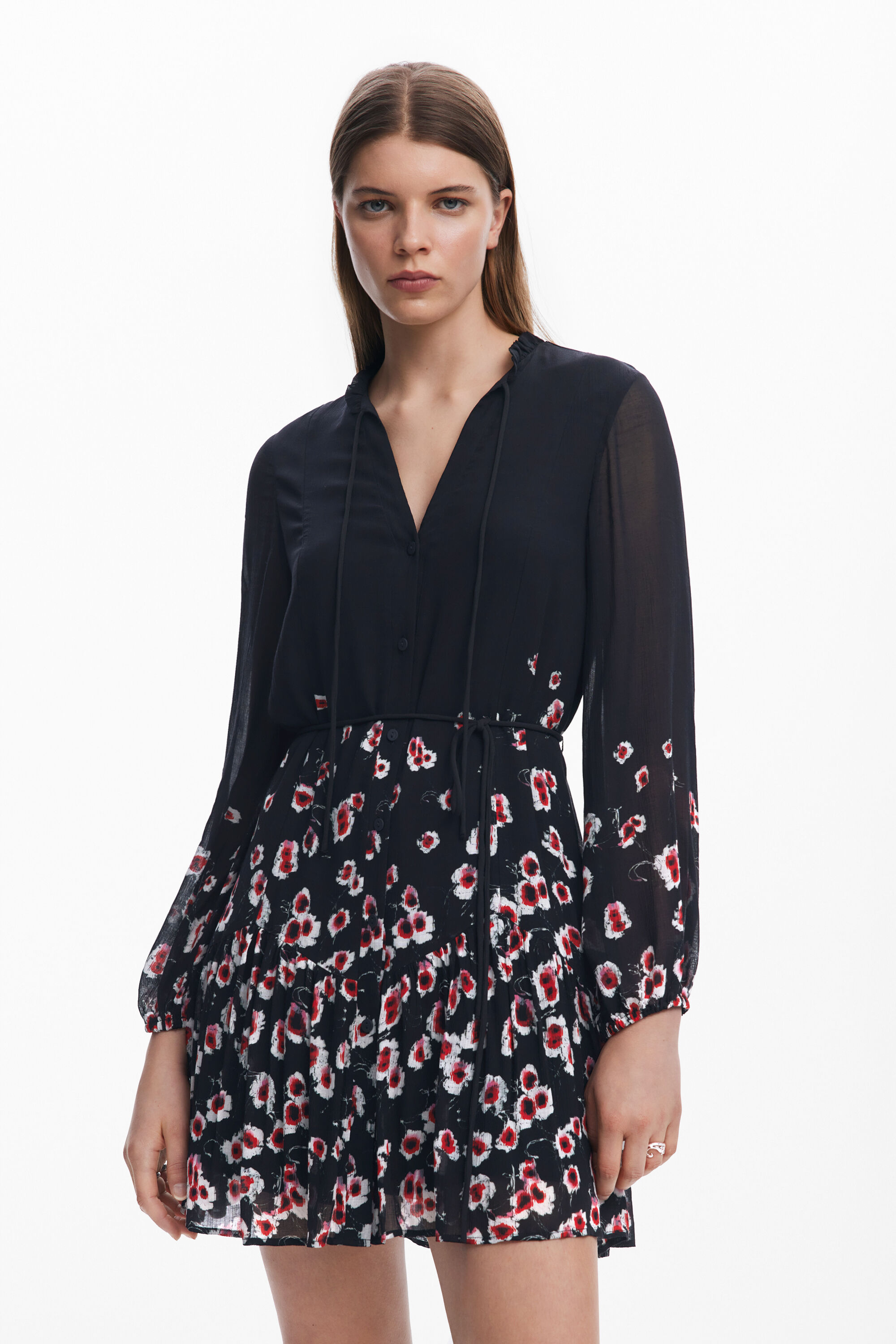 Vestido curto floral