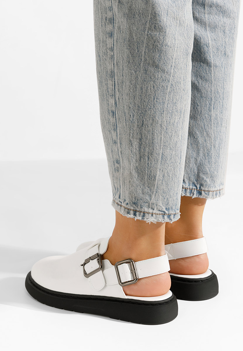 Sabots femme blancs Delissa