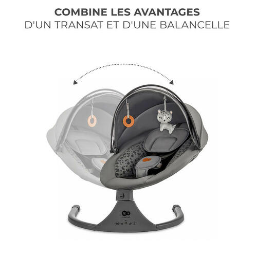 Transat balancelle électrique Lumi 2 grise foncée - Gris - KINDERKRAFT