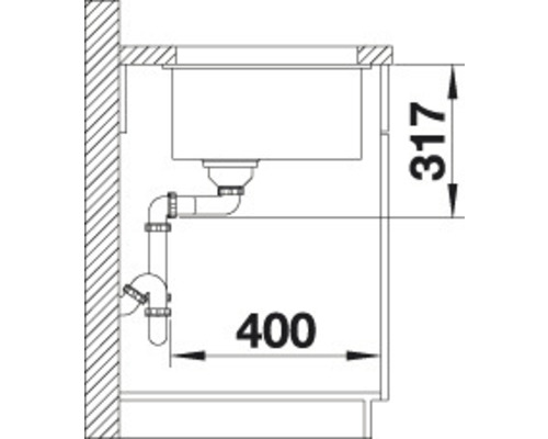 Blanco ETAGON 700-U spoelbak, 730 x 460 mm, wit, 525171