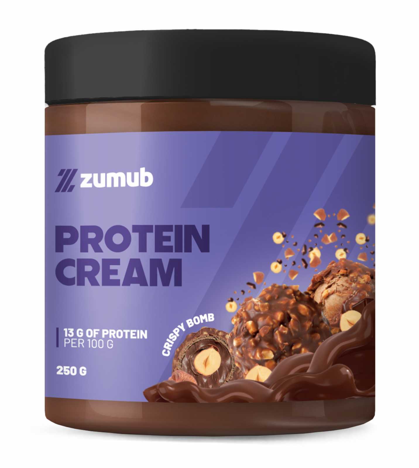 Creme proteico Zumub sabor biscoito americano, 250 gramas
