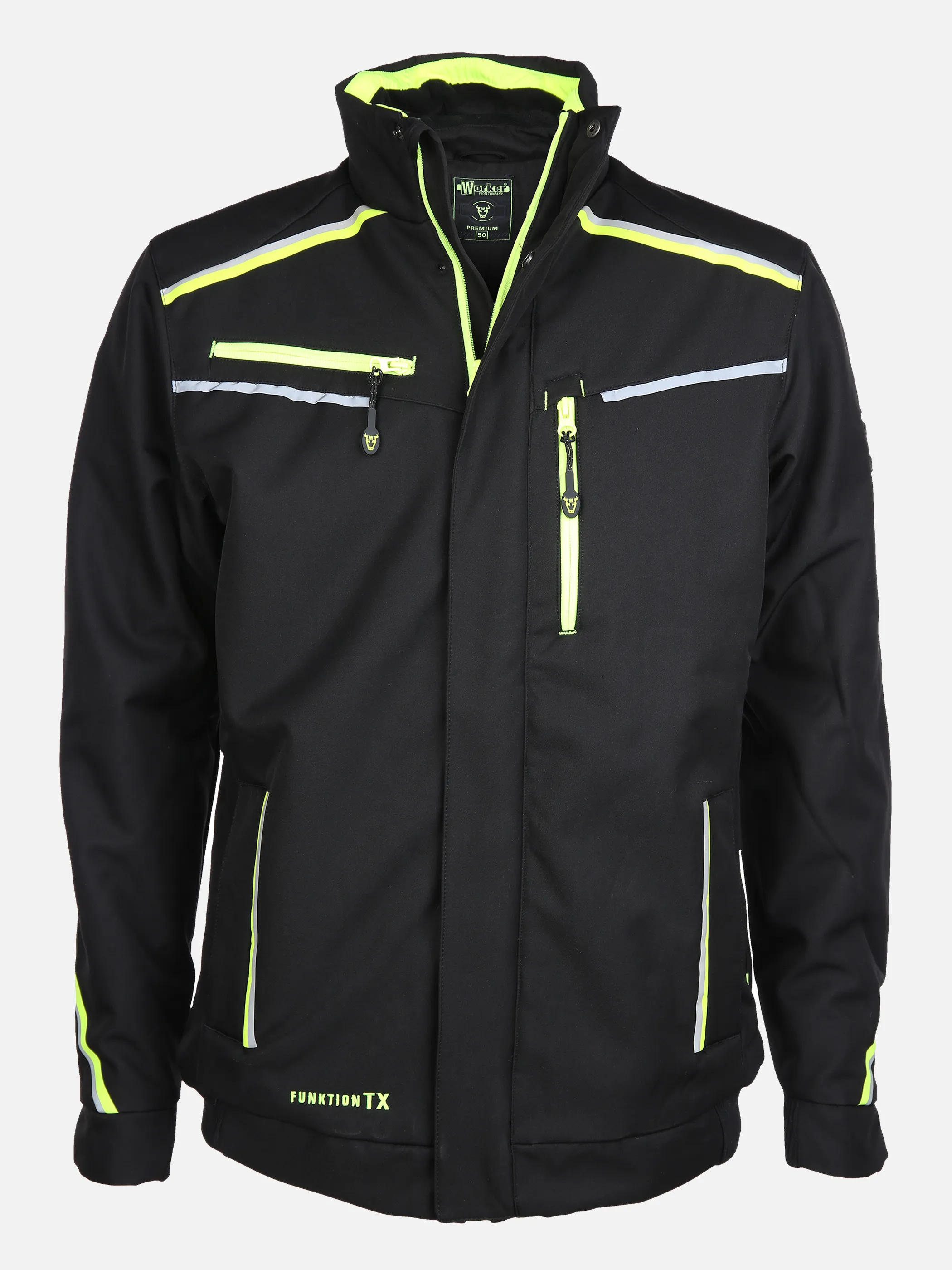 Herren Softshelljacke mit Neondetails