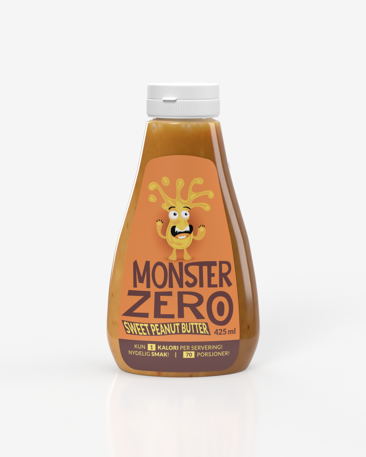 3x Monster Zero Calorie Syrup - Sweet Peanut Butter 425ml - TREPAKNING!