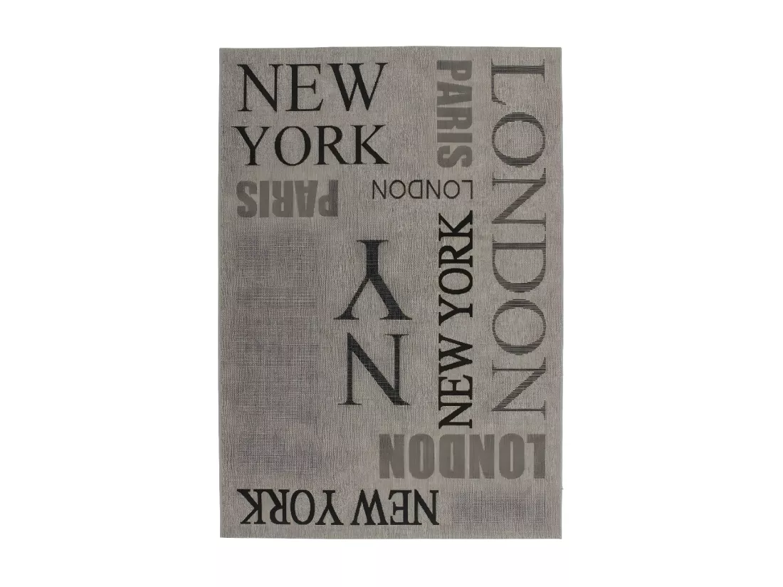 Tapis 290x200cm, design F115A coloris argent - Confort et élégance pour votre intérieur