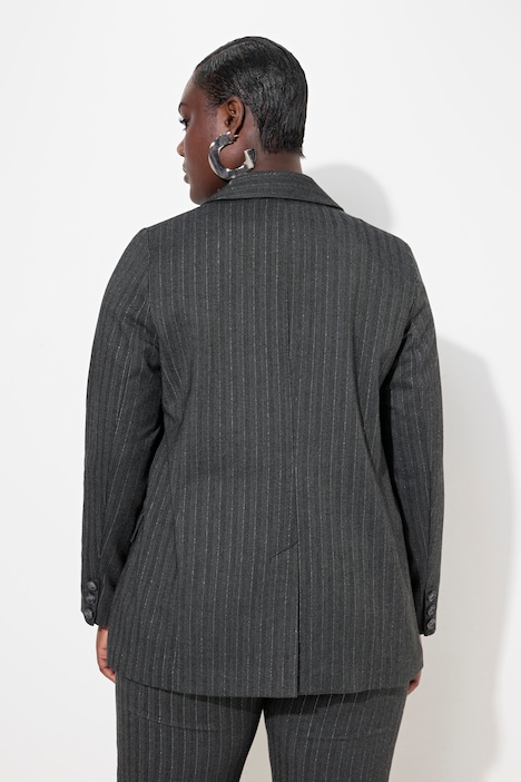 Blazer, Fischgratmuster, Lurex, Reverskragen, Rückenschlitz
