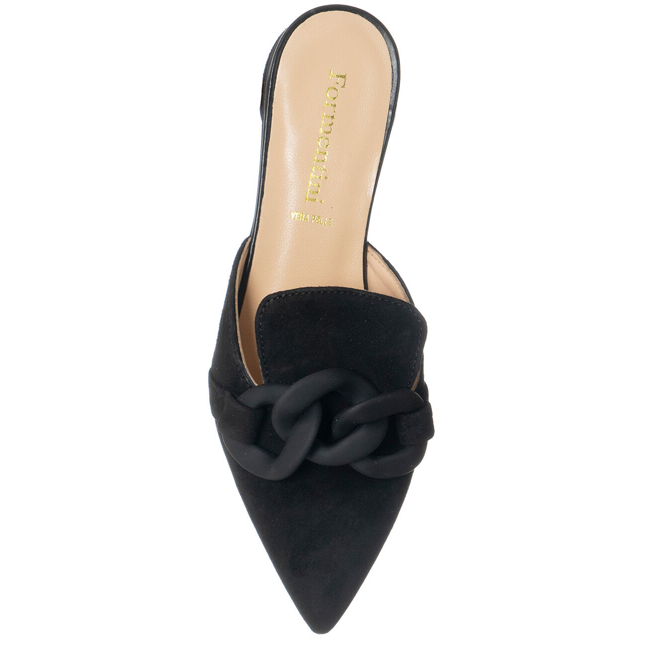 Loretta Pettinari Mules en Cuir Issia noires