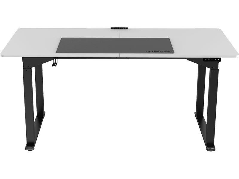 Ultradesk Gaming Tisch Uplift Schwarz/Weiss Robuster Gaming-Tisch mit elektrischer und stufenloser Höhenverstellung