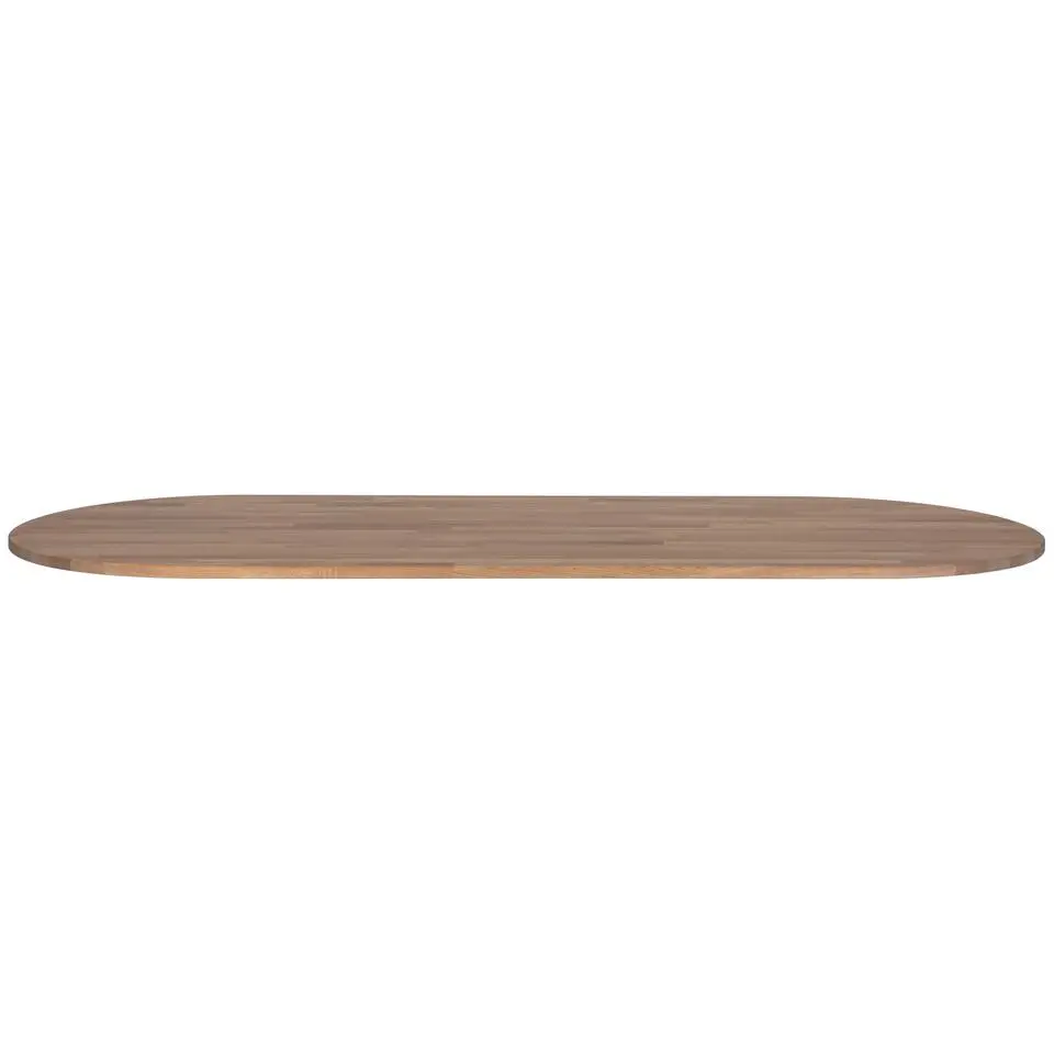 WOOOD Tablo Tafelblad Ovaal - Eiken - Grijze Olie - 220x2,4x90
