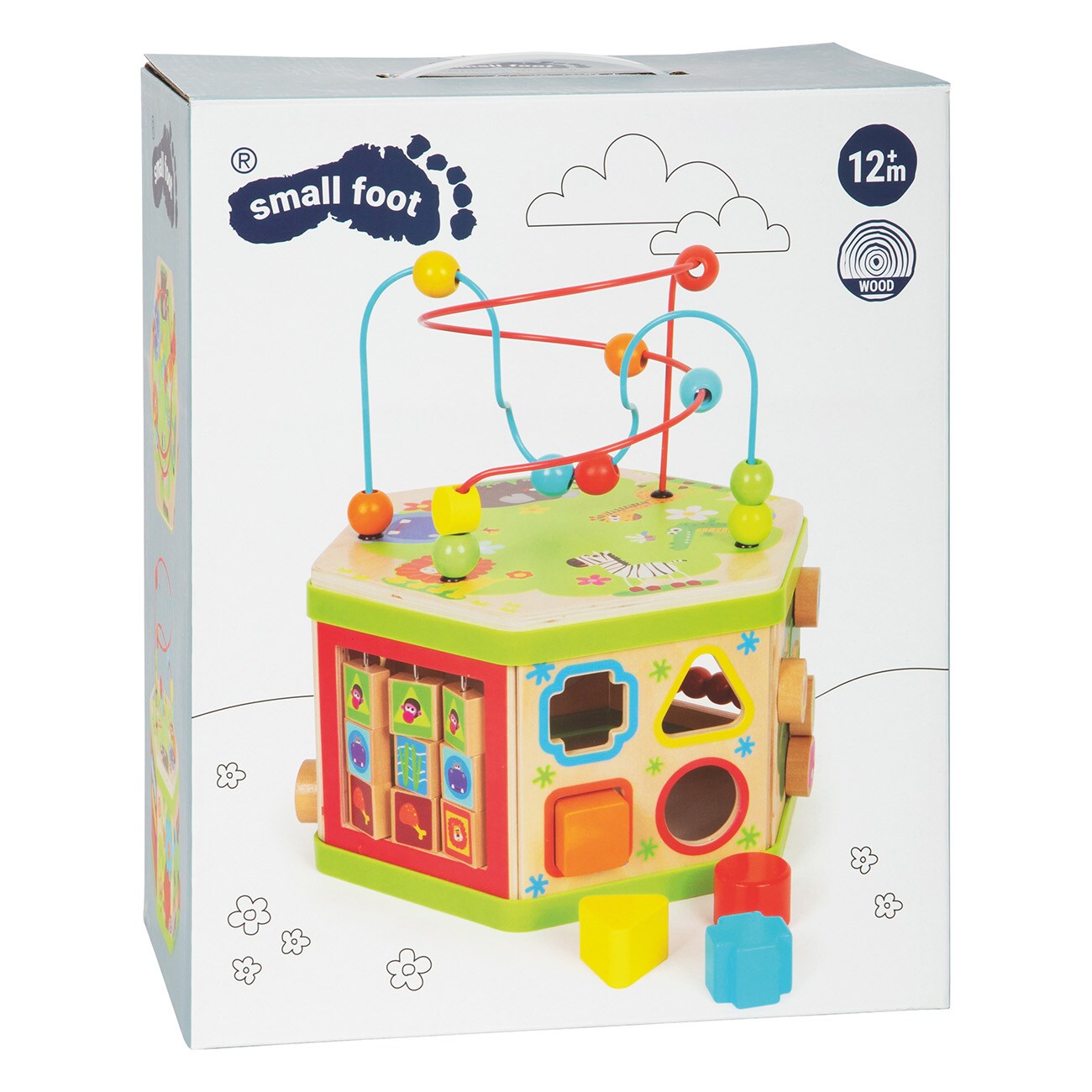 Smallfoot Motorikwürfel Tier-Safari 4244 Mehrfarbig Lernspielzeug