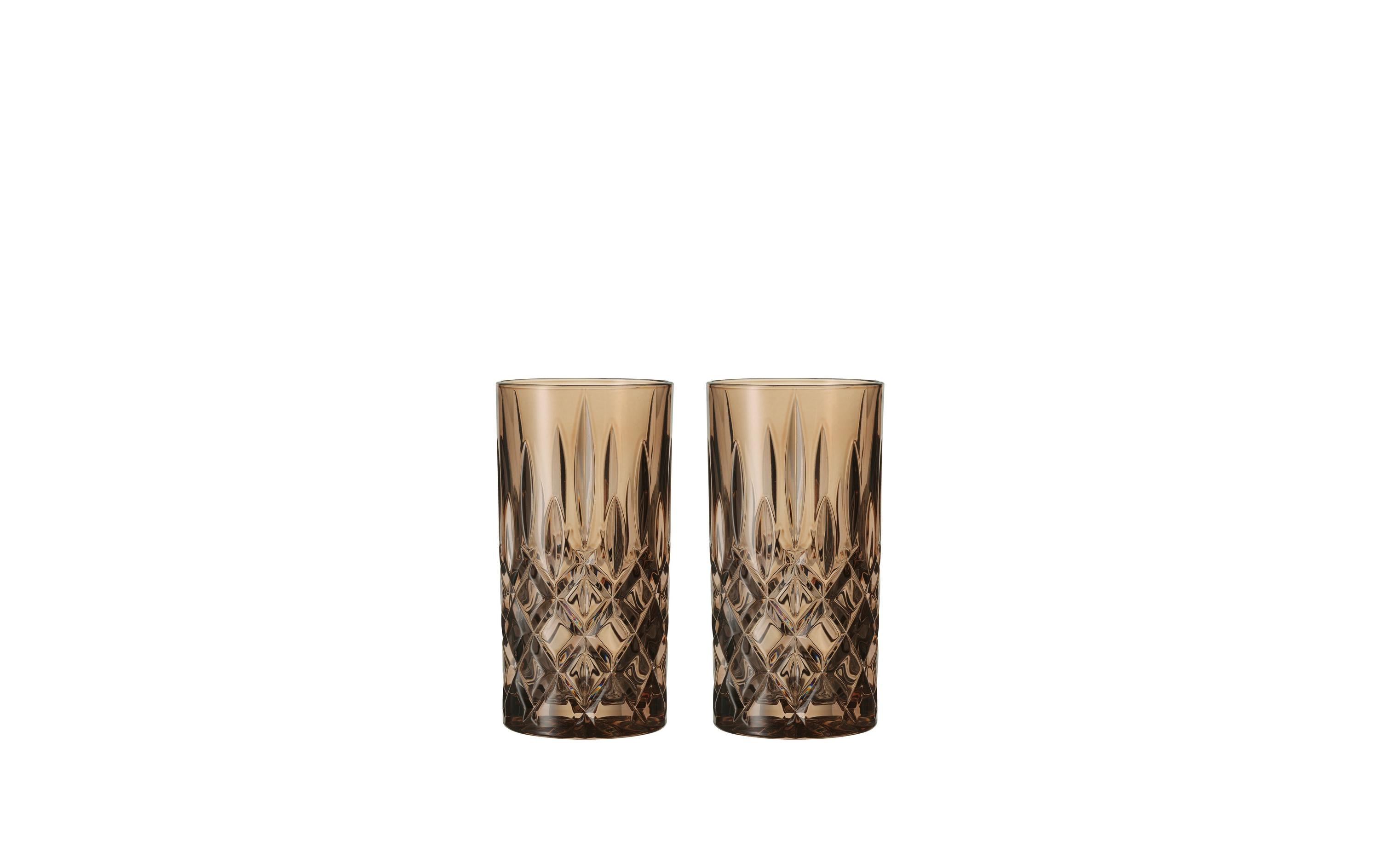 Longdrinkglas NOBLESSE, Tobacco, 2 StückLongdrinkgläser Set aus Kristallglas