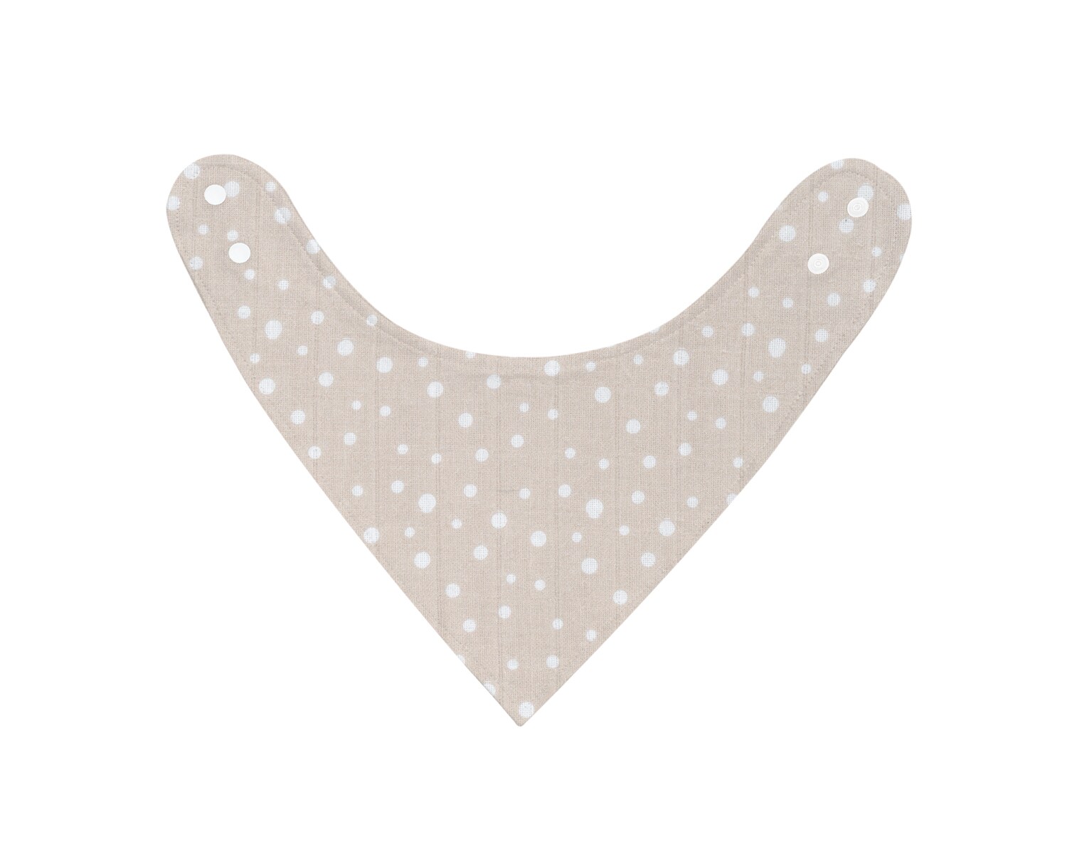 Kikkaboo Babylatz Dreieck Musselin Frottee, Druckknopfverschluss, wasserdicht beige
