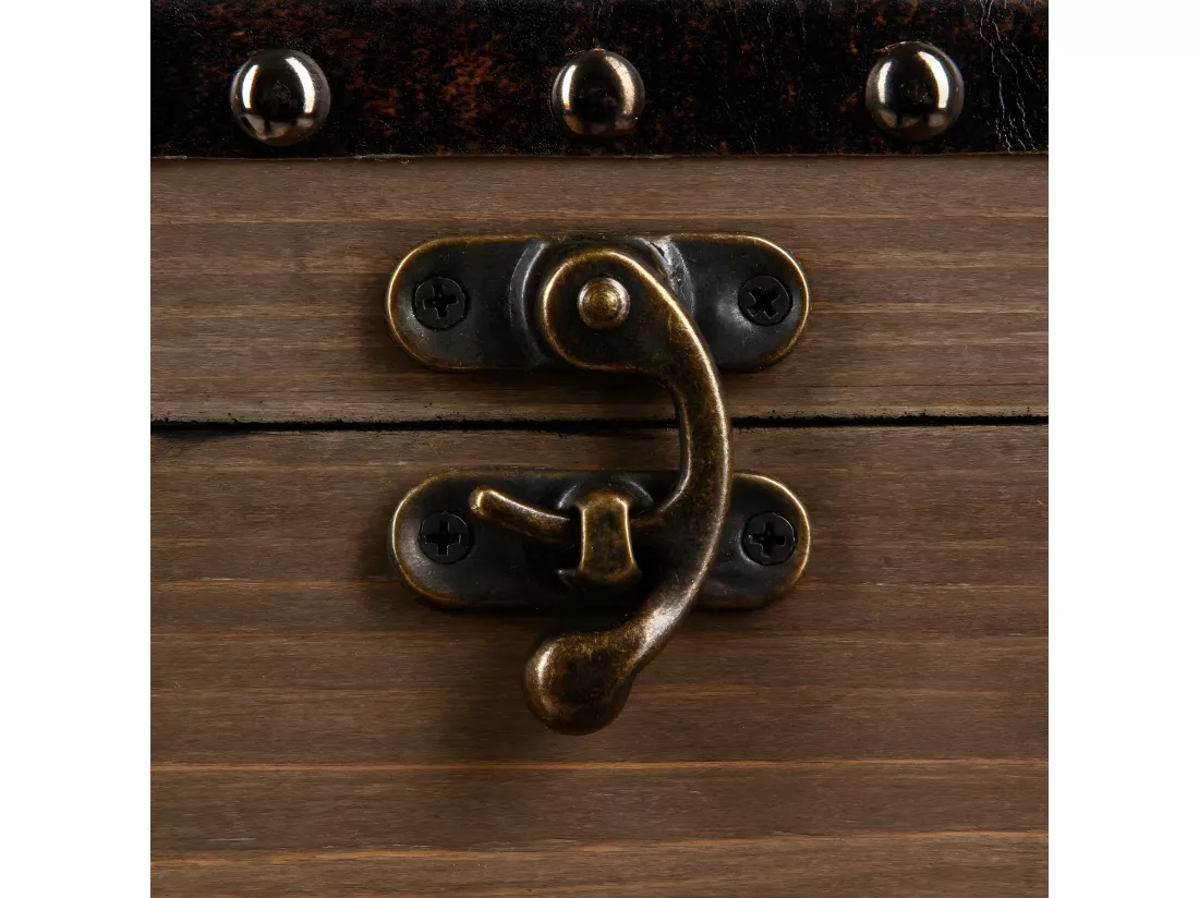 Set de 4 Malles de rangement en Bois déco Rétro Industriel