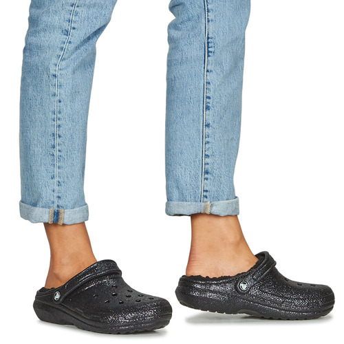 Crocs - Classic Glitter Lined Clog - Noir