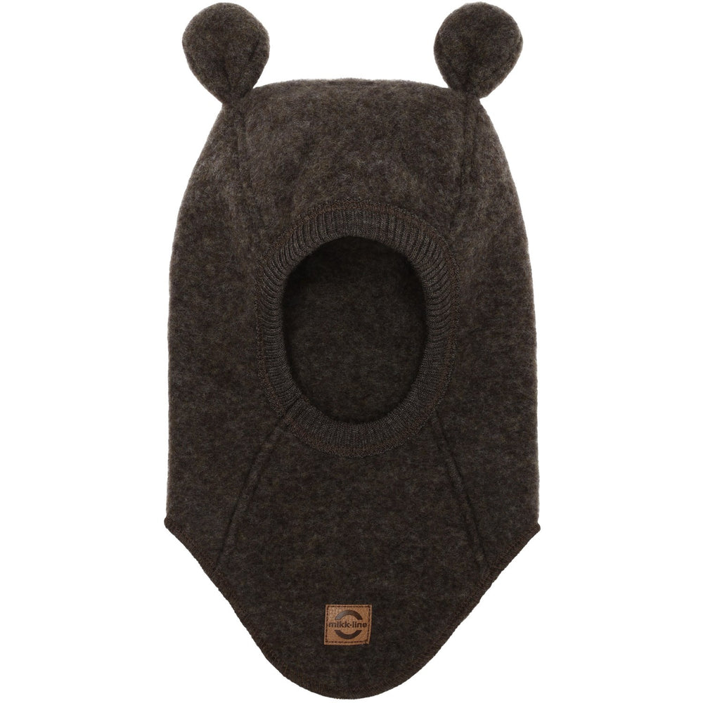 Køb Mikk-Line Dark Brown Melange Uld Elefanthue Med Ører