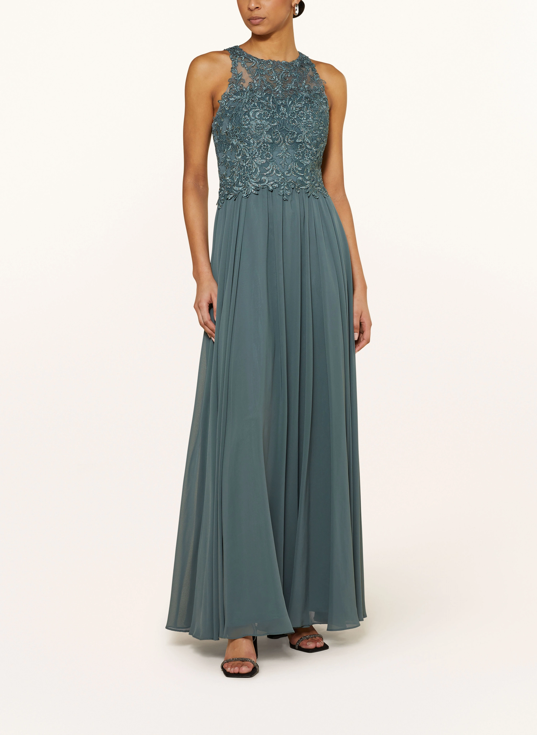 Hey Kyla Abendkleid mit Schmucksteinen und Spitze