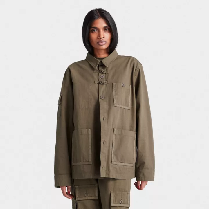 Surchemise Future73 Timberland x Edison Chen unisexe en vert foncé
