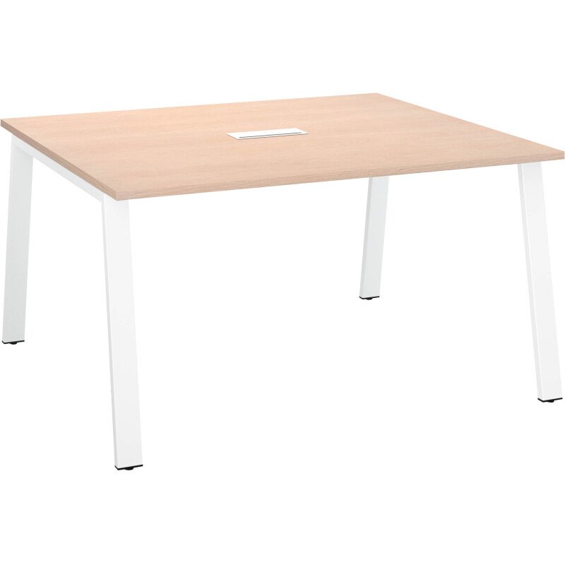 Table de réunion modulable ECLA L 140 x P 126 piétement métal