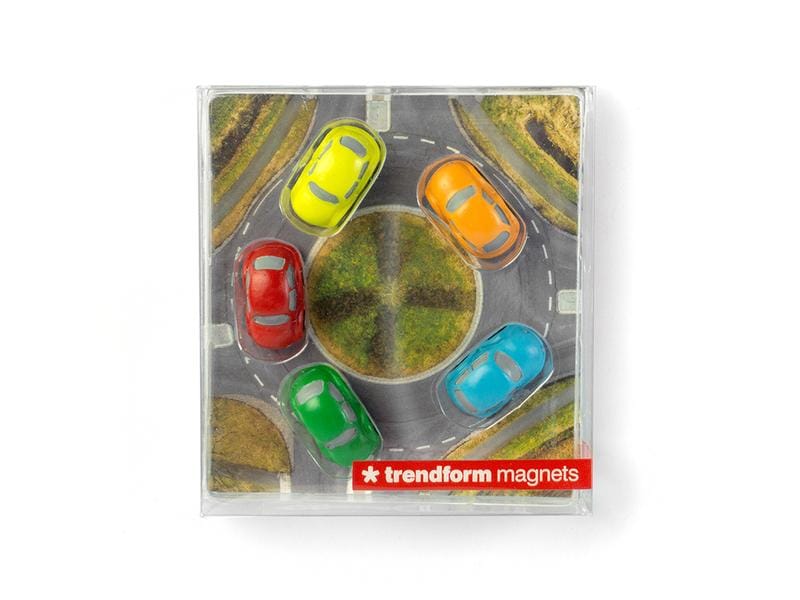 Trendform Haftmagnet Auto 5er Set, Mehrfarbig Magnete für Ihre Notizen und Bilder