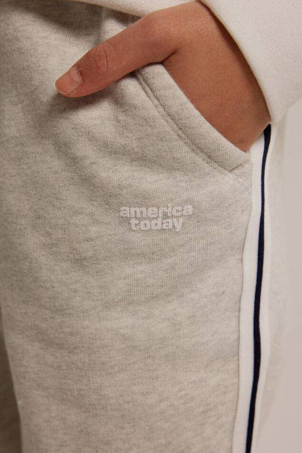America Today regular fit joggingbroek Car grijs/melange