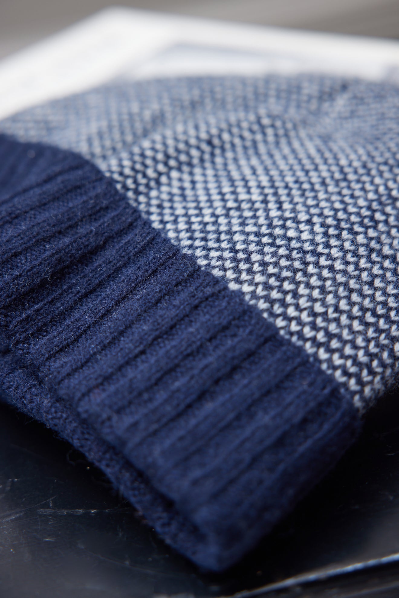 Bonnet en laine bicolore
